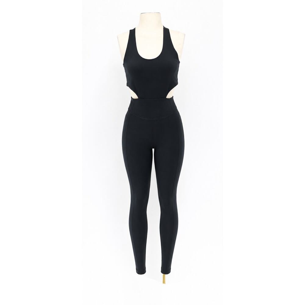 Free People Movement Medium Women's Back It Up Studio Jumpsuit Black - Picture 2 of 11